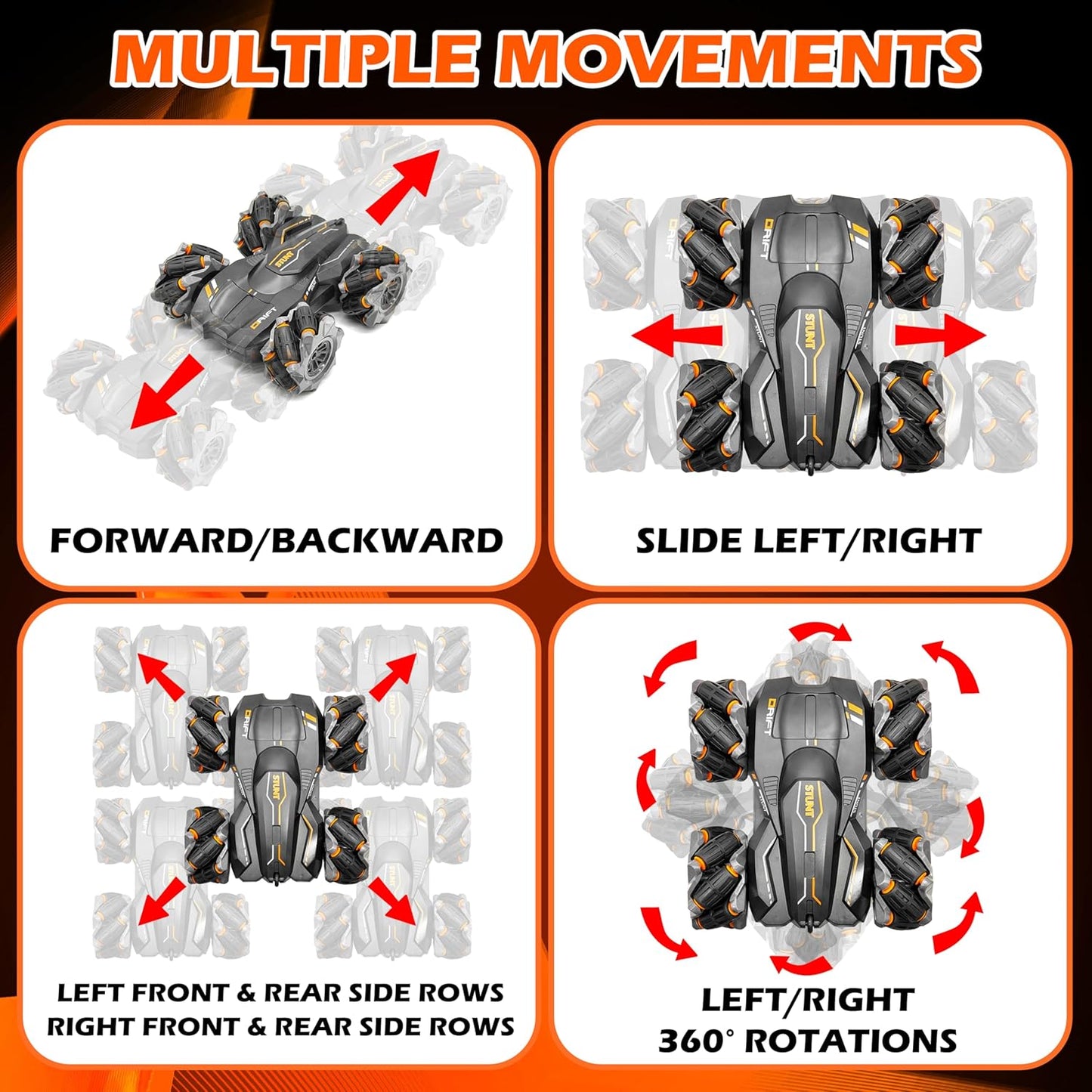 RC Stunt Car for Kids | 360° Drift & LED Lights