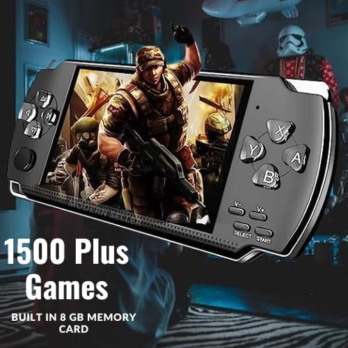 4.3" Handheld Game Console - 1500 Games, 8GB Storage