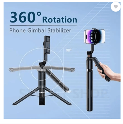 Bluetooth Selfie Stick Tripod with LED Light
