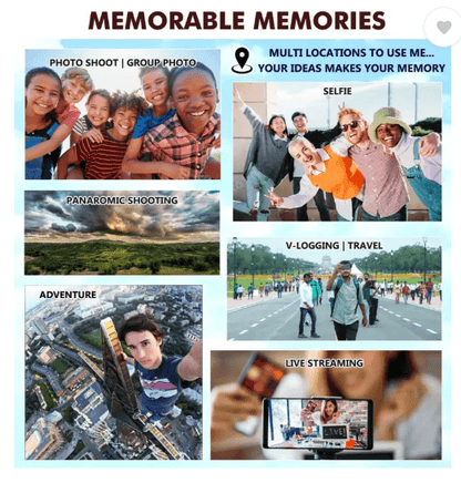 Bluetooth Selfie Stick Tripod with LED Light