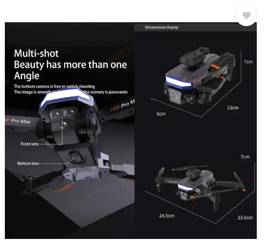 4K drone obstacle avoidance sensors and intelligent flight control features