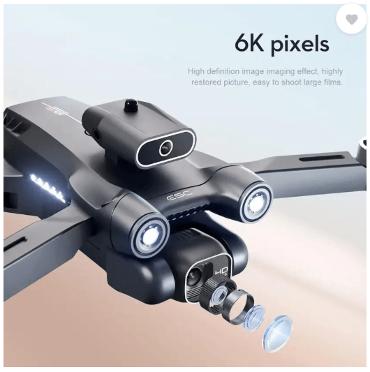 Fitpro P-12 Pro 4K drone flying with obstacle avoidance technology