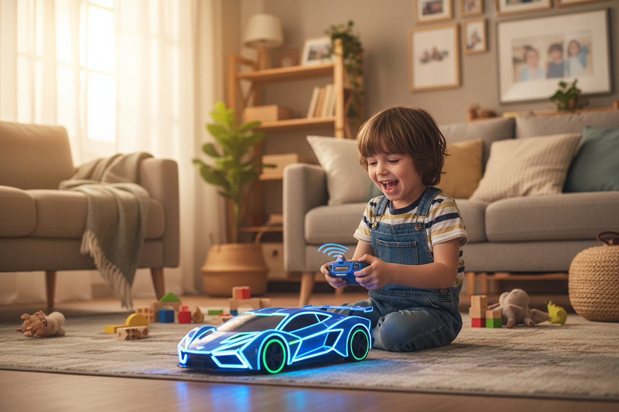 Child Playing with RC Car