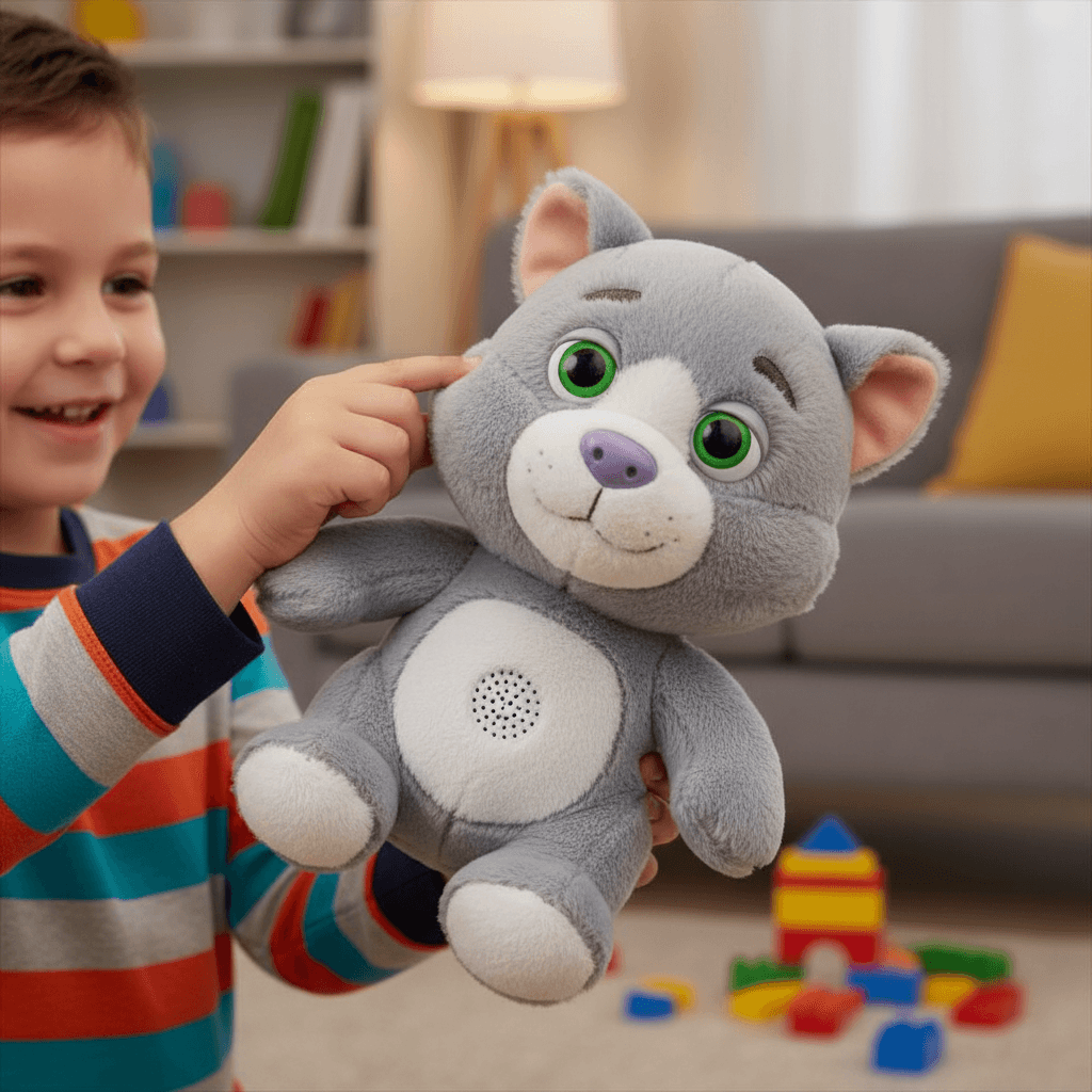 Child Playing with Talking Tom