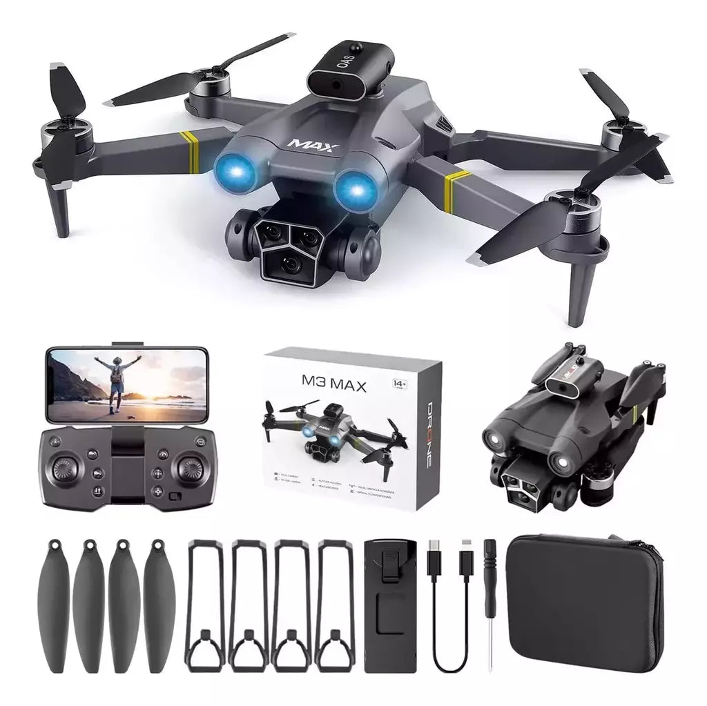 Drone with camera for adults - M3 Max HD gimbal drone with dual 1080P cameras and obstacle avoidance