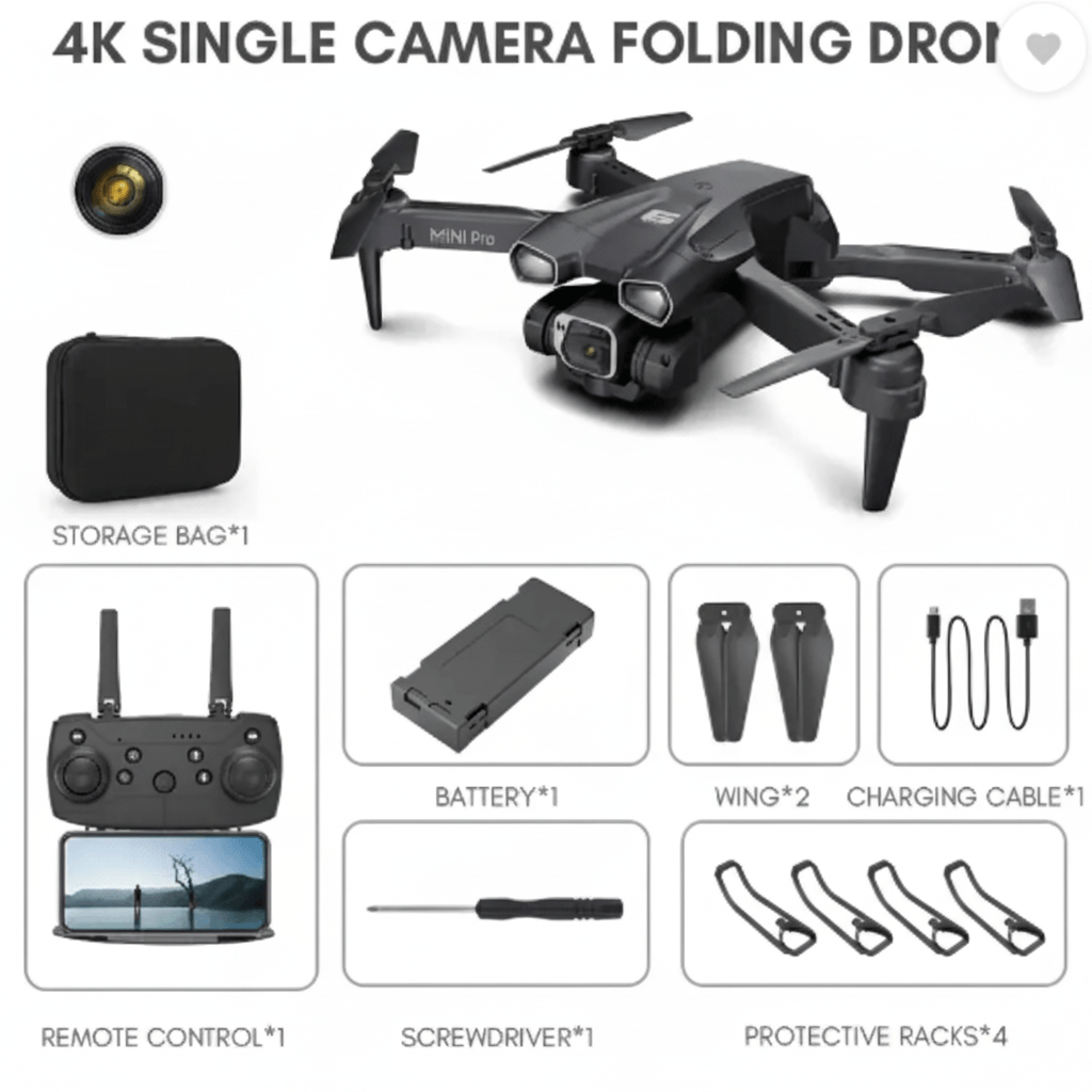 H66 Drone Complete Package - Includes Remote, Battery, and Accessories