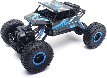 RC rock crawler car climbing rocks - 45 degree incline capability