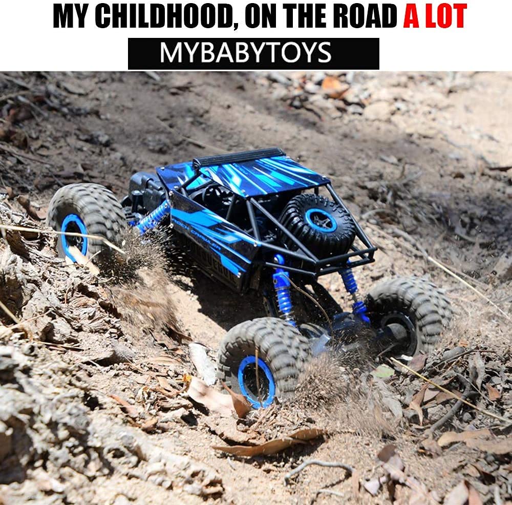 Durable RC rock crawler car with crash-proof bumpers