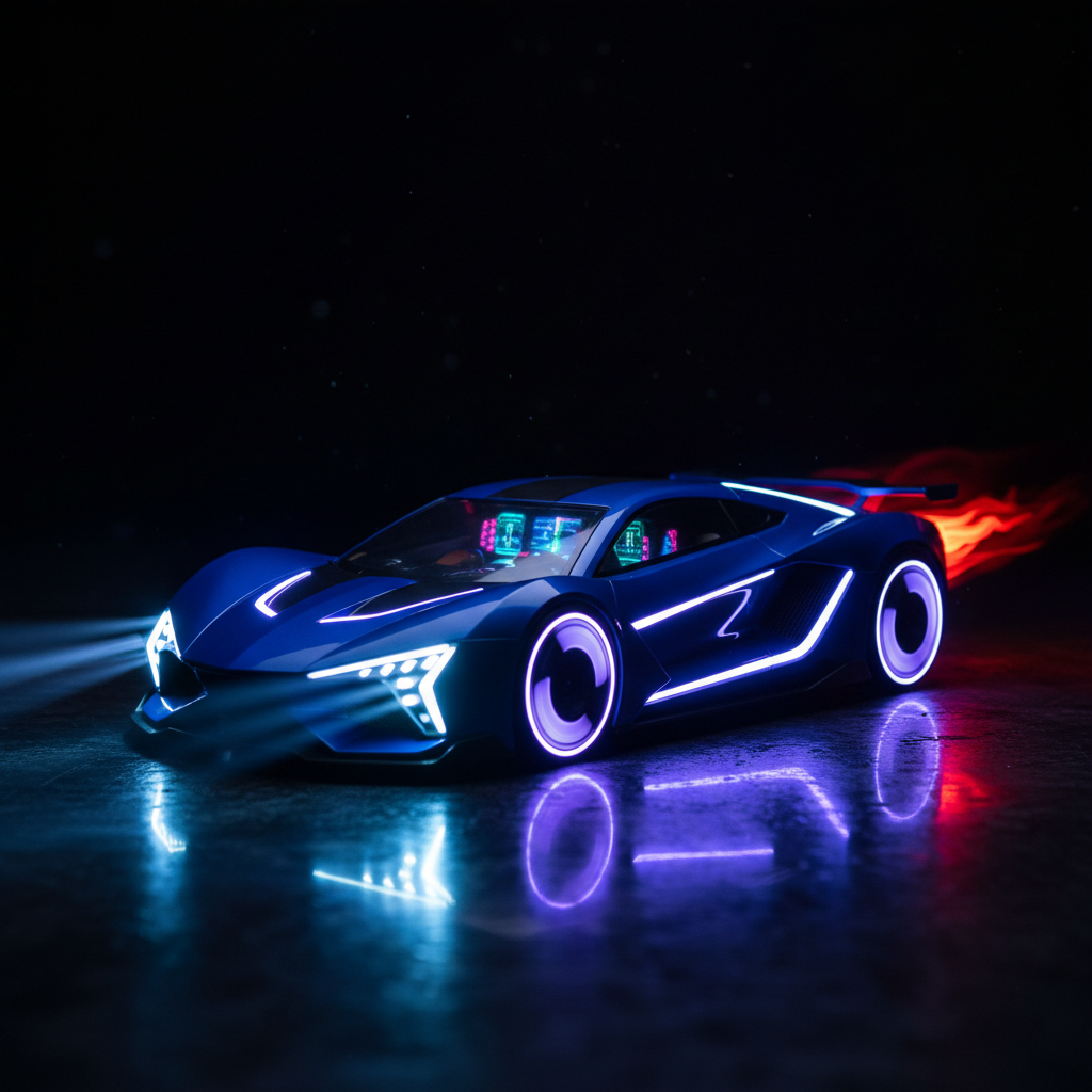 RC Car LED Lights Close-up