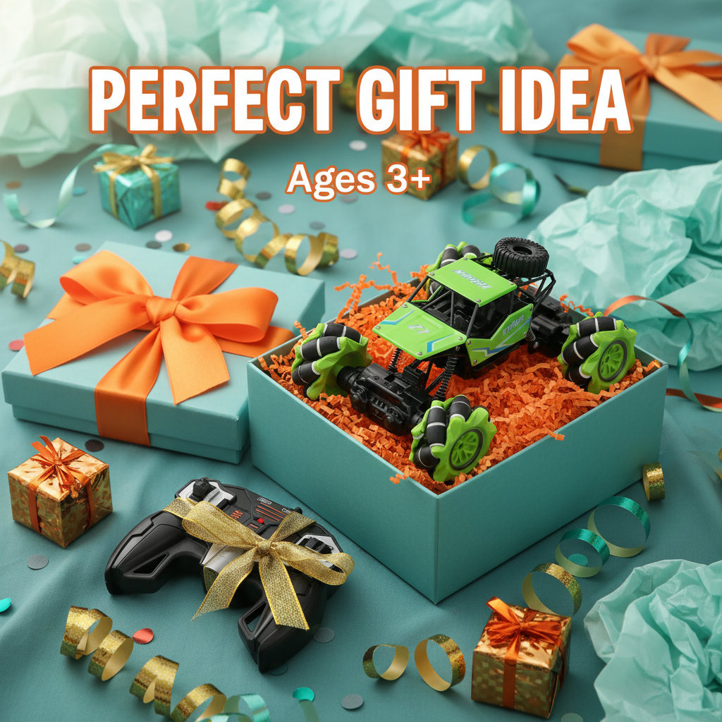 RC rock crawler remote control truck perfect gift for kids ages 3 and up - 360 drift off-road toy car birthday present idea