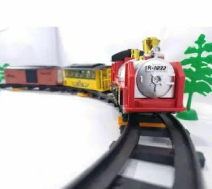 Kids train toy with realistic sound effects and colorful LED lights