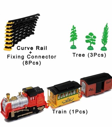 Train toy for kids in action - smooth rolling wheels and bright lights