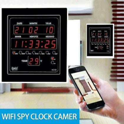 WiFi Security Camera-Wall Clock Hidden Cam, 4K, Night Vision