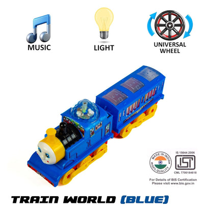 Kids toy train set with realistic light effects and sound - battery operated